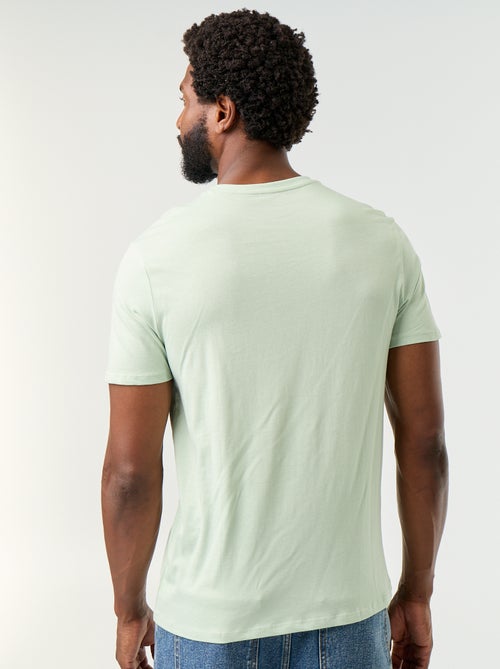 T-shirt direita em jersey lisa - Kiabi