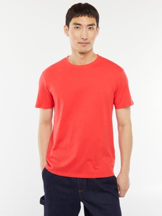 T-shirt direita em jersey lisa