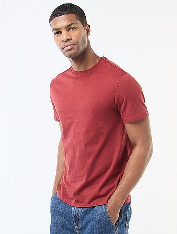 T-shirt direita em jersey lisa