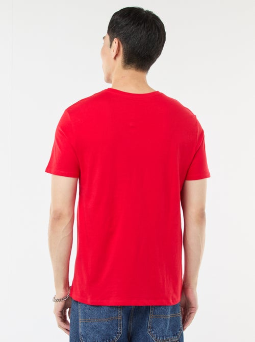 T-shirt direita em jersey lisa - Kiabi