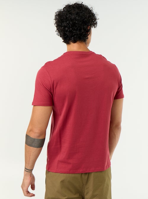 T-shirt direita em jersey lisa - Kiabi