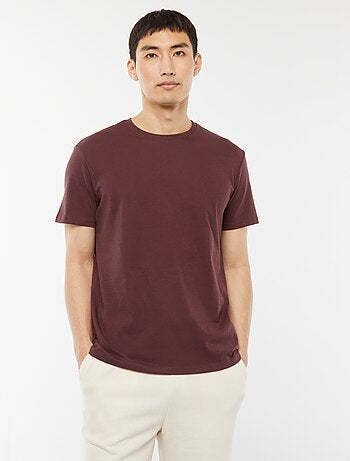 T-shirt direita em jersey lisa