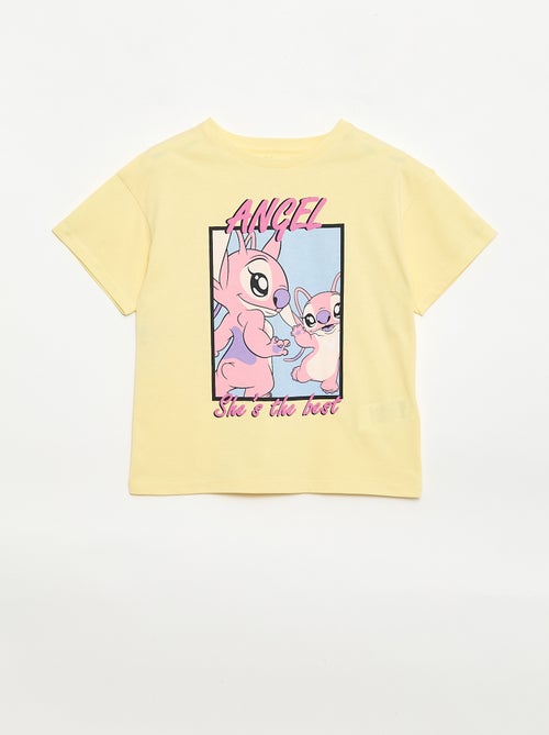 T-shirt 'Disney' 'Angel' em algodão liso - Kiabi