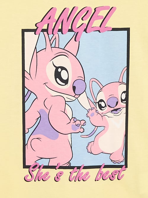 T-shirt 'Disney' 'Angel' em algodão liso - Kiabi