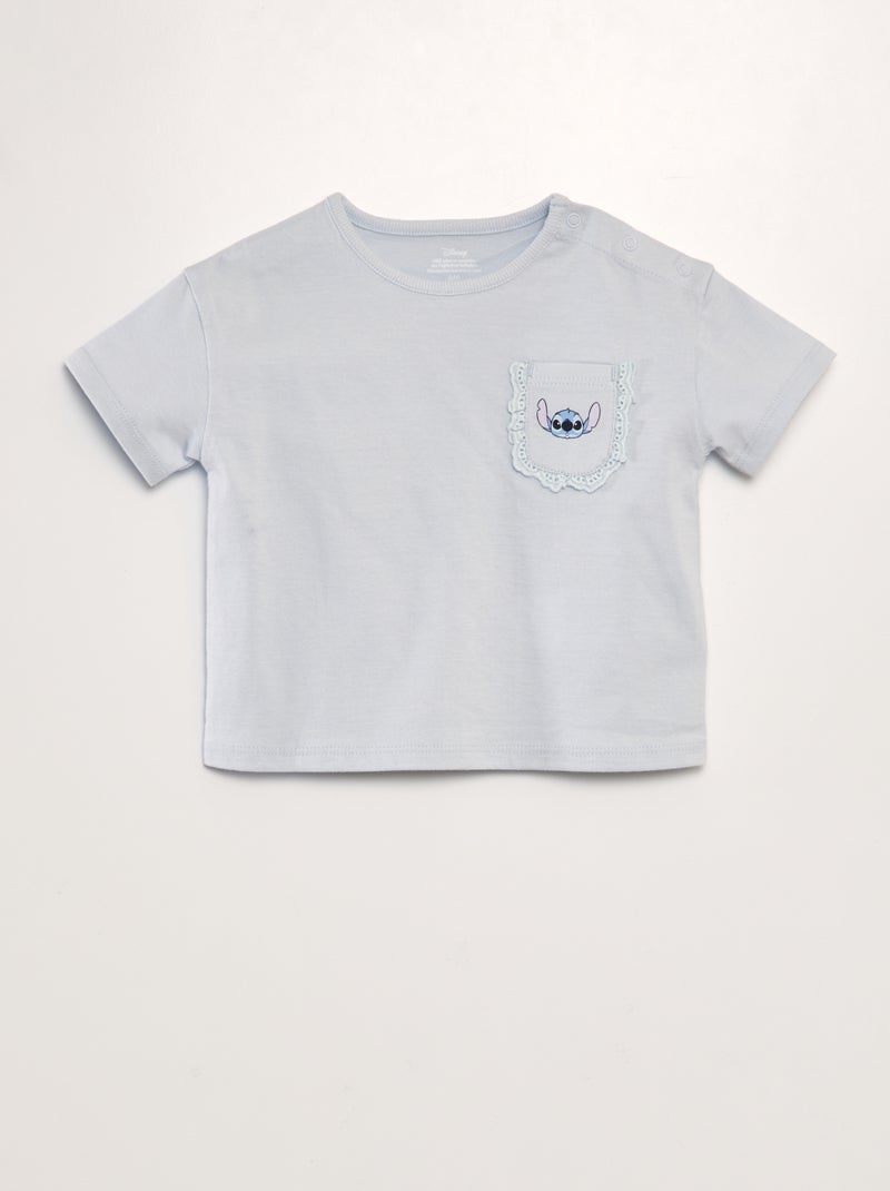 T-shirt 'Disney' com bolso frontal AZUL - Kiabi