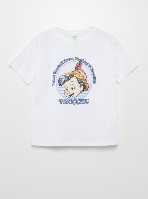 T-shirt 'Disney' com lantejoulas - Kiabi