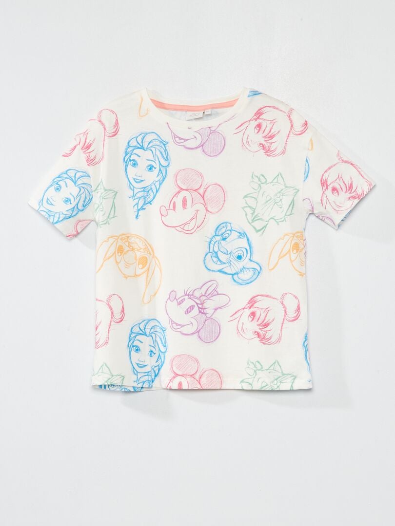 T-shirt 'Disney' de gola redonda BRANCO - Kiabi