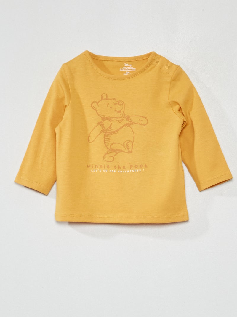 T-shirt 'Disney' de manga comprida AMARELO - Kiabi