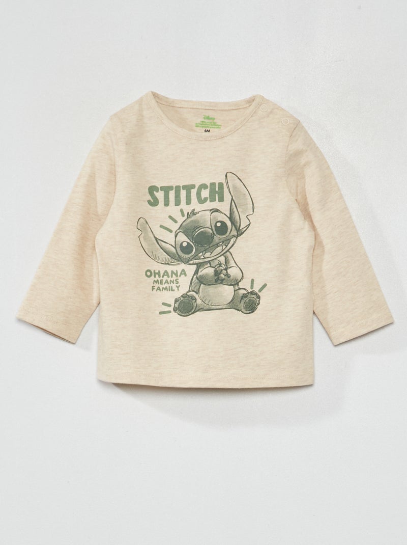 T-shirt 'Disney' de manga comprida BEGE - Kiabi
