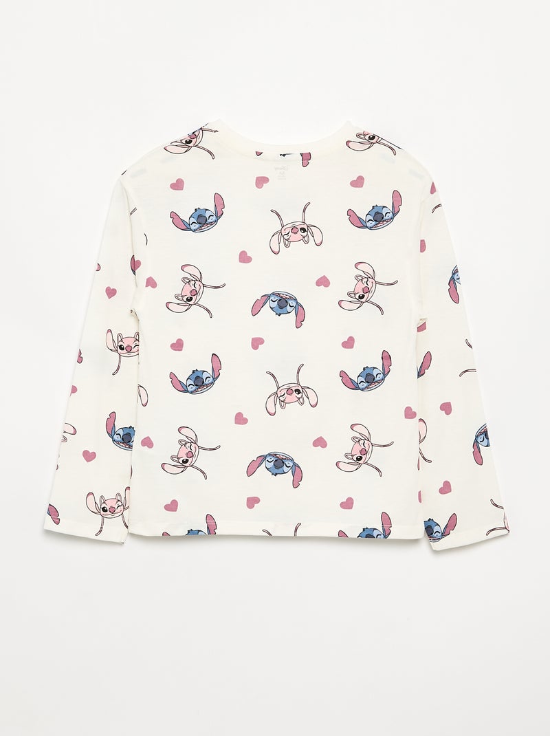 T-shirt 'Disney' de manga comprida Branco - Kiabi