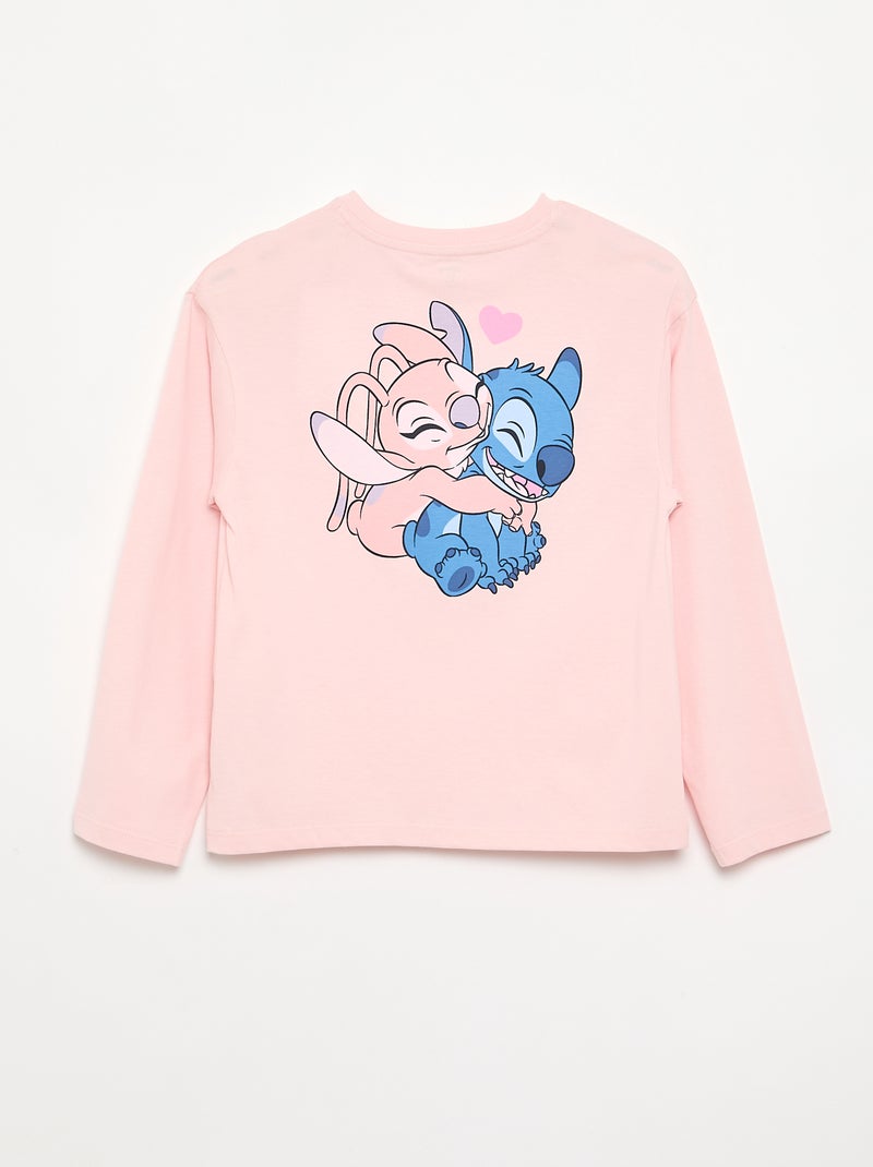 T-shirt 'Disney' de manga comprida Rosa - Kiabi
