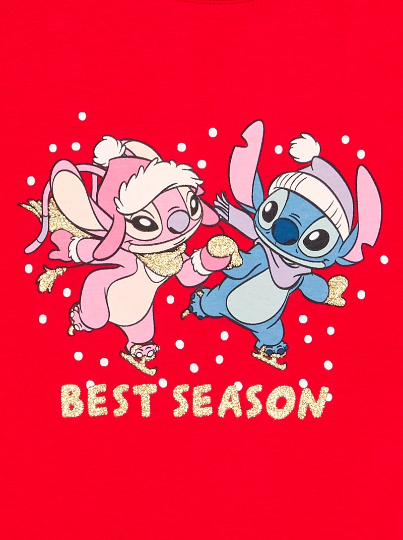 T-shirt 'Disney' de manga comprida Vermelho - Kiabi