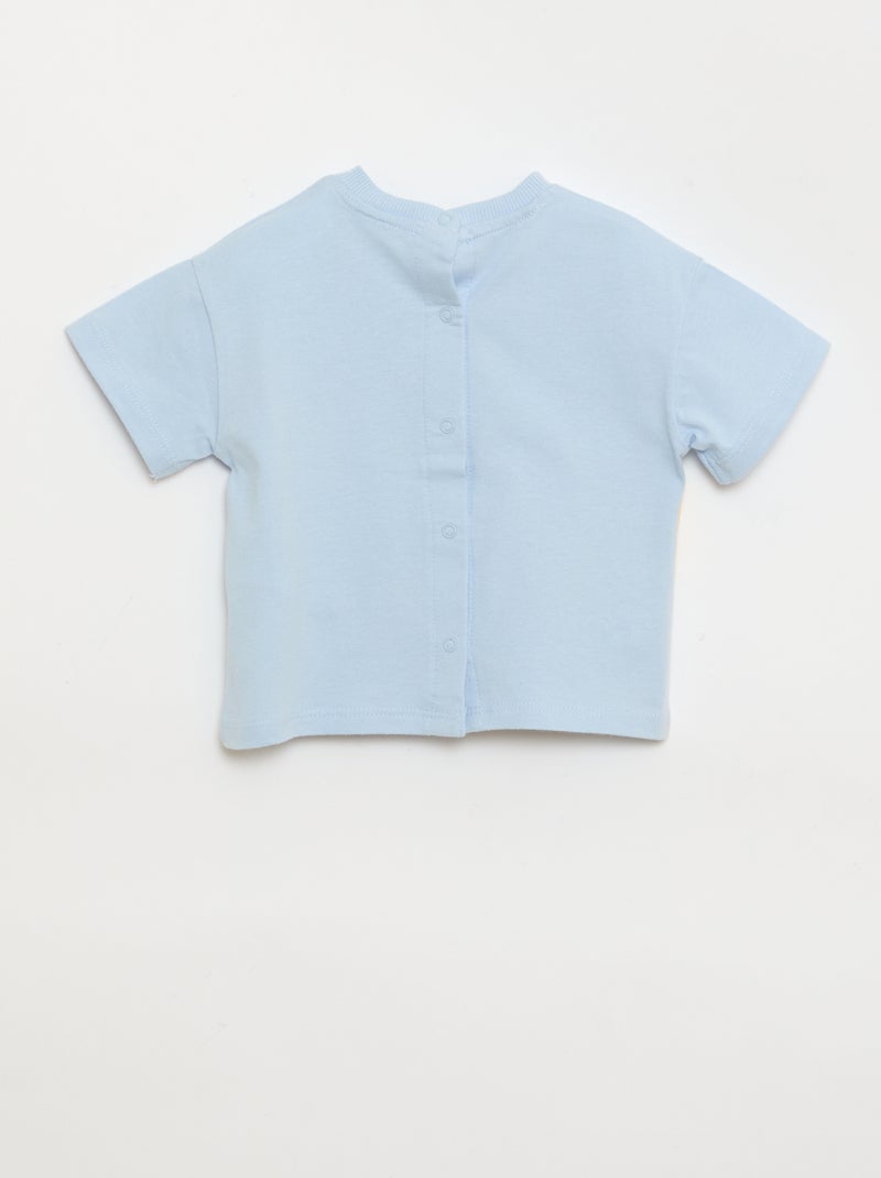 T-shirt 'Disney' de manga curta Azul - Kiabi