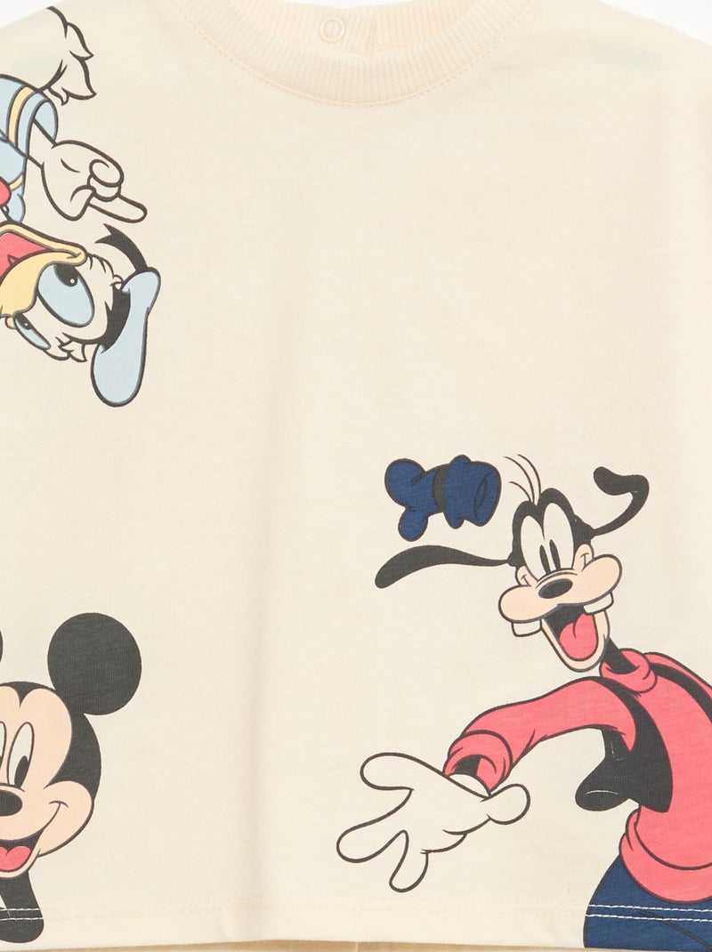 T-shirt 'Disney' de manga curta Beige - Kiabi