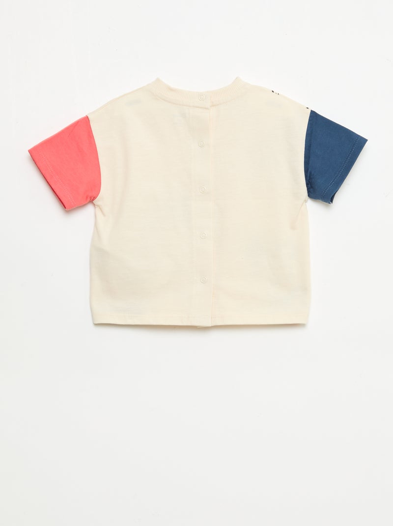 T-shirt 'Disney' de manga curta Beige - Kiabi