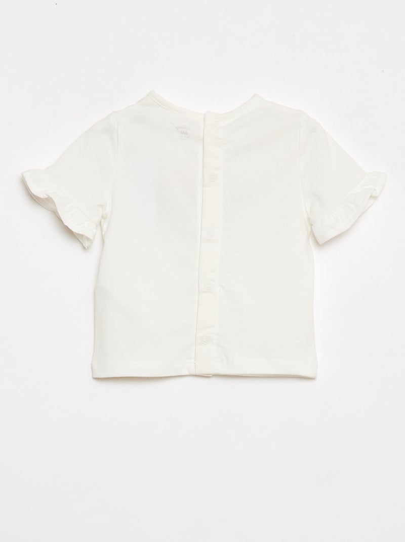 T-shirt 'Disney' de manga curta Branco - Kiabi