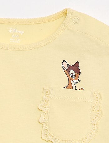 T-shirt 'Disney' de manga curta com bolso com folho