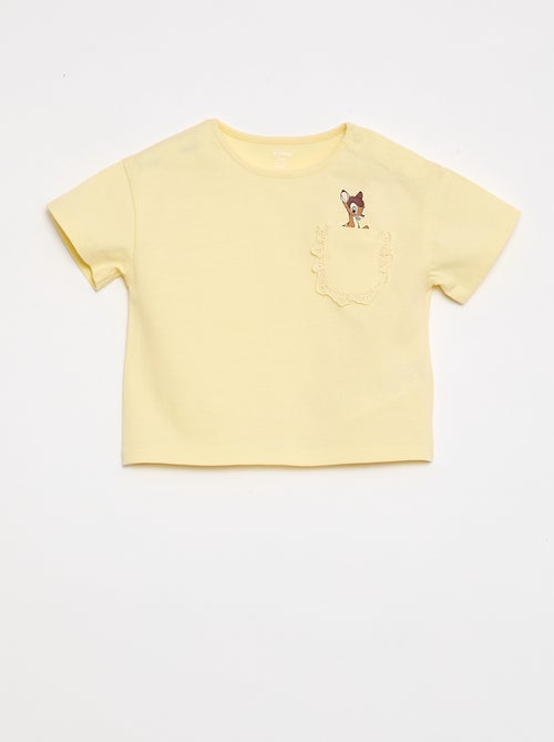 T-shirt 'Disney' de manga curta com bolso com folho - Kiabi