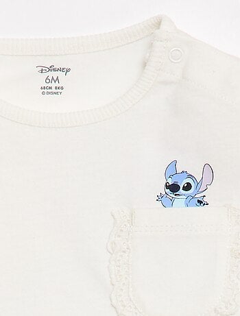 T-shirt 'Disney' de manga curta com bolso com folho