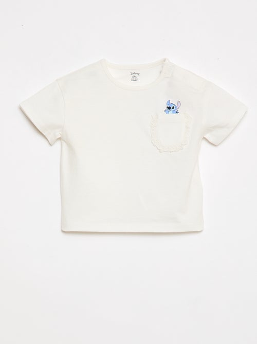 T-shirt 'Disney' de manga curta com bolso com folho - Kiabi