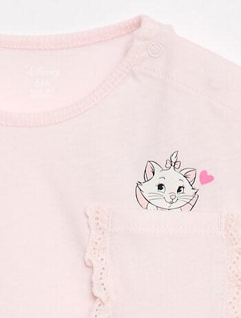 T-shirt 'Disney' de manga curta com bolso com folho