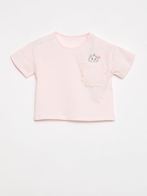 T-shirt 'Disney' de manga curta com bolso com folho - Kiabi