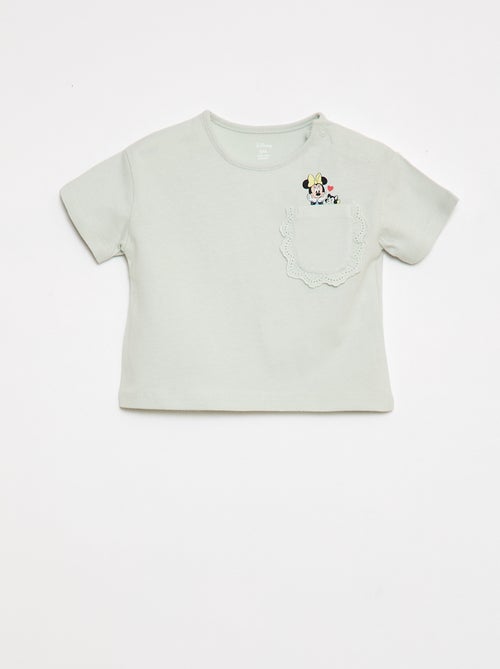T-shirt 'Disney' de manga curta com bolso com folho - Kiabi