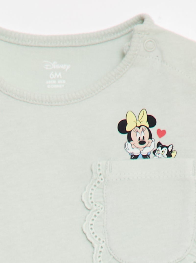 T-shirt 'Disney' de manga curta com bolso com folho Verde - Kiabi