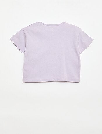 T-shirt 'Disney' de manga curta e bolso com folho