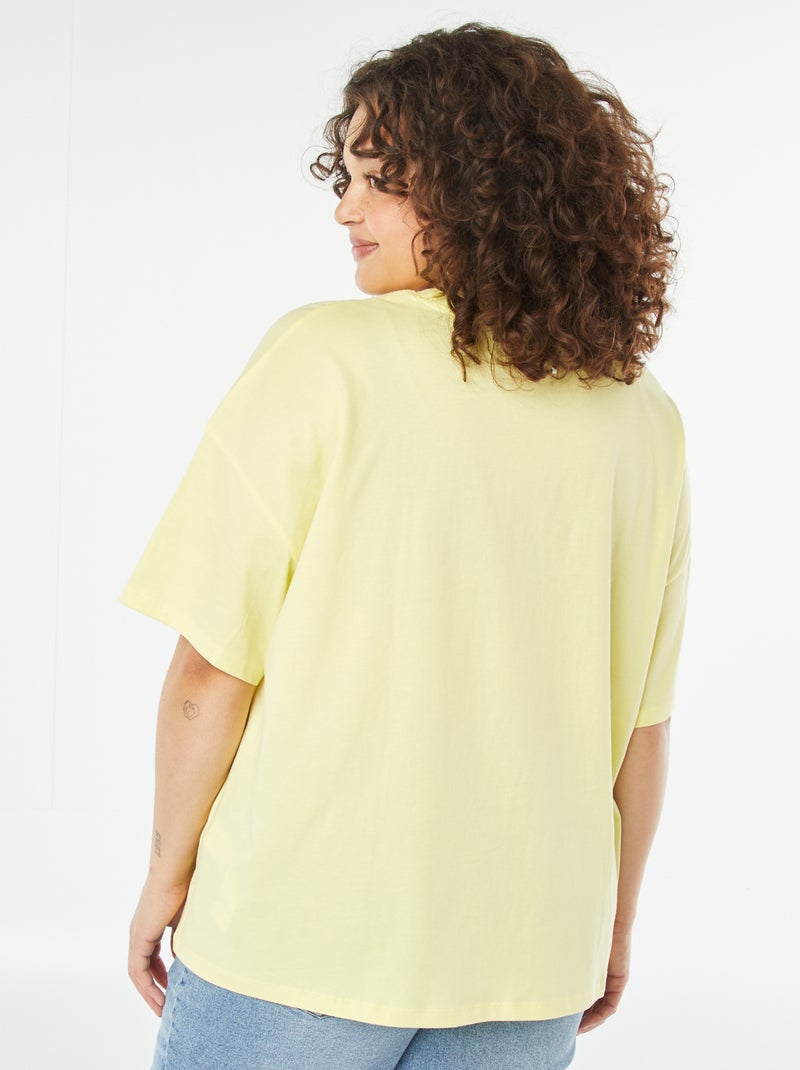 T-shirt 'Disney' de manga curta e gola redonda AMARELO - Kiabi