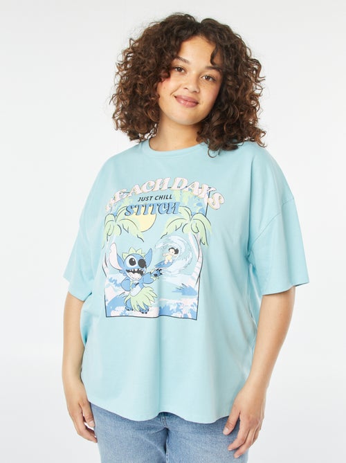 T-shirt 'Disney' de manga curta e gola redonda - Kiabi