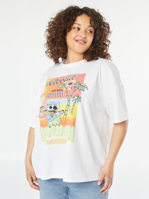 T-shirt 'Disney' de manga curta e gola redonda - Kiabi