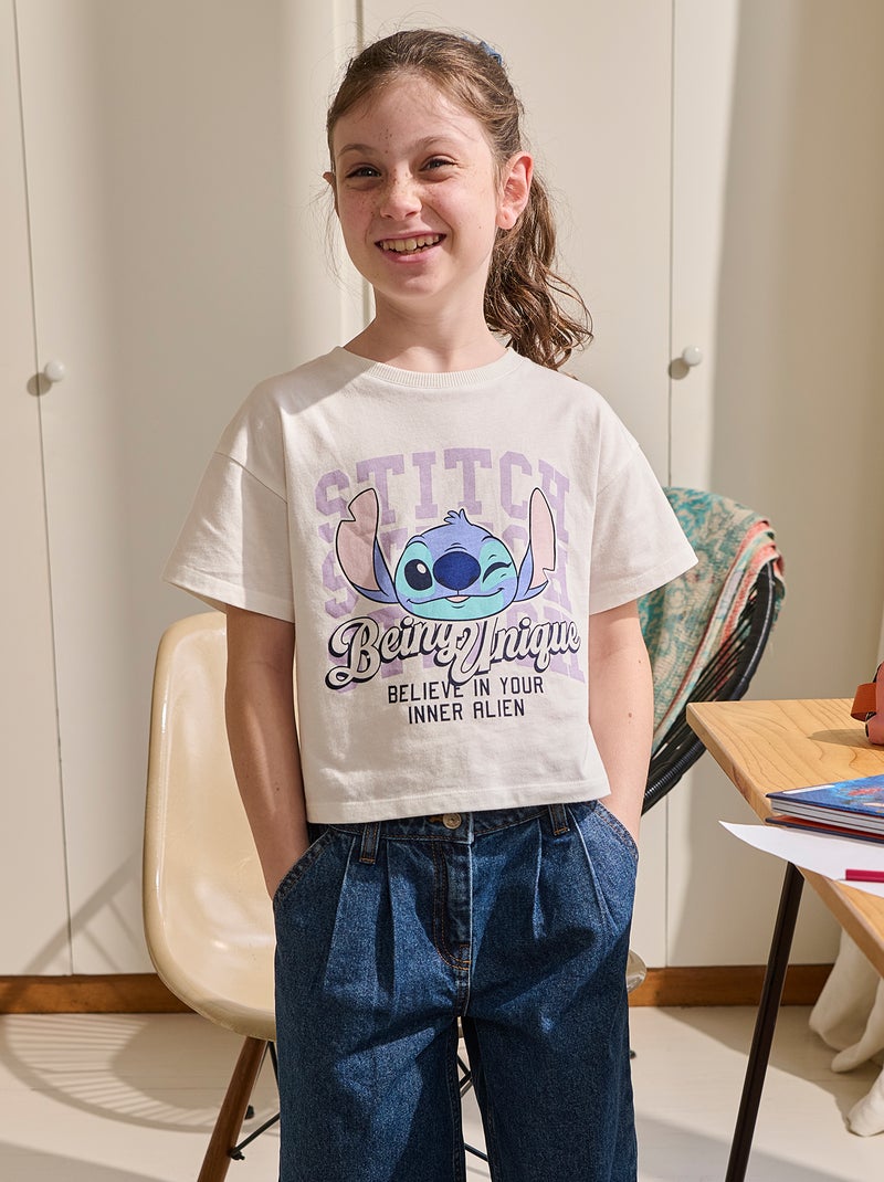 T-shirt 'Disney' de manga curtas Branco - Kiabi