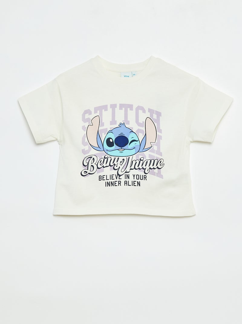 T-shirt 'Disney' de manga curtas Branco - Kiabi