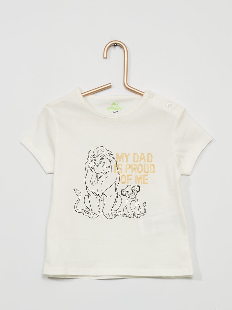 T-shirt 'Disney' em jersey BRANCO - Kiabi