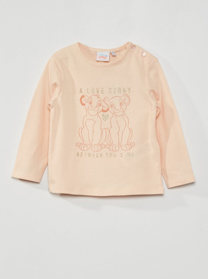 T-shirt 'Disney' em malha jersey ROSA - Kiabi