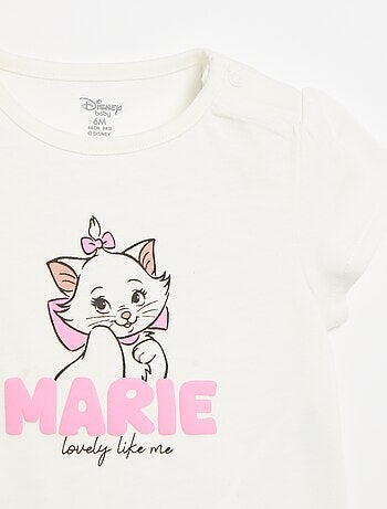 T-shirt 'Disney' 'Marie' de manga curta