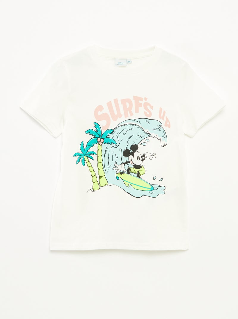 T-shirt 'Disney' 'Mickey' de manga curta BRANCO - Kiabi