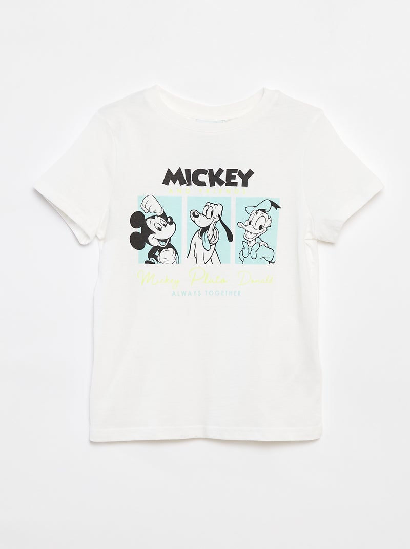 T-shirt 'Disney' 'Mickey' de manga curta BRANCO - Kiabi