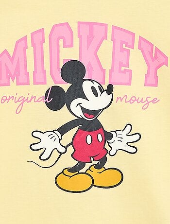 T-shirt 'Disney' 'Mickey' em algodão liso