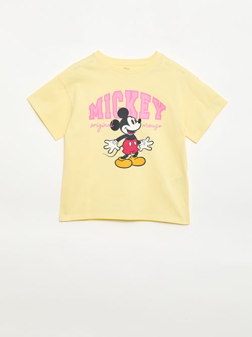 T-shirt 'Disney' 'Mickey' em algodão liso - Kiabi