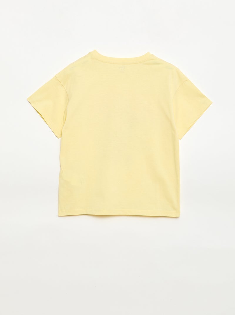 T-shirt 'Disney' 'Mickey' em algodão liso Amarelo - Kiabi