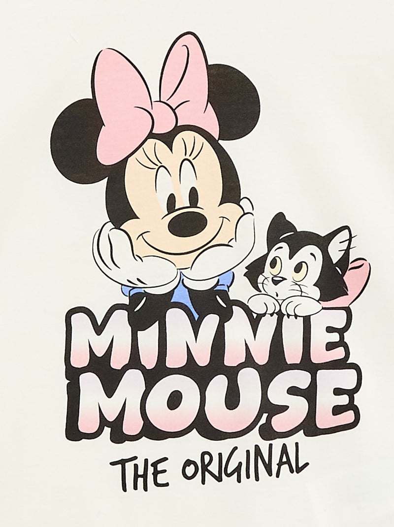 T-shirt 'Disney' 'Minnie' em algodão liso Branco - Kiabi