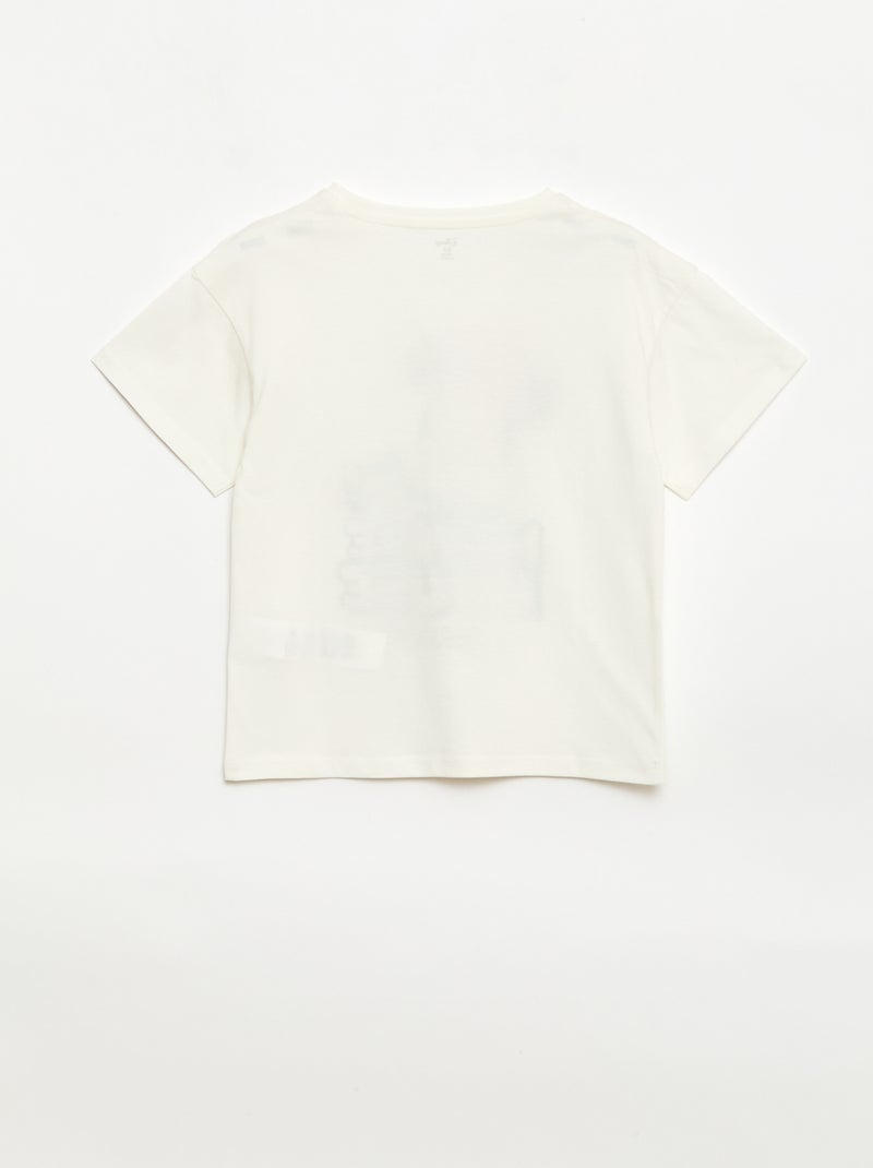 T-shirt 'Disney' 'Minnie' em algodão liso Branco - Kiabi
