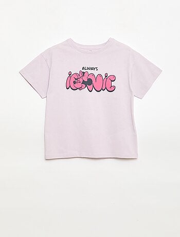 T-shirt 'Disney' 'Mickey' em algodão liso