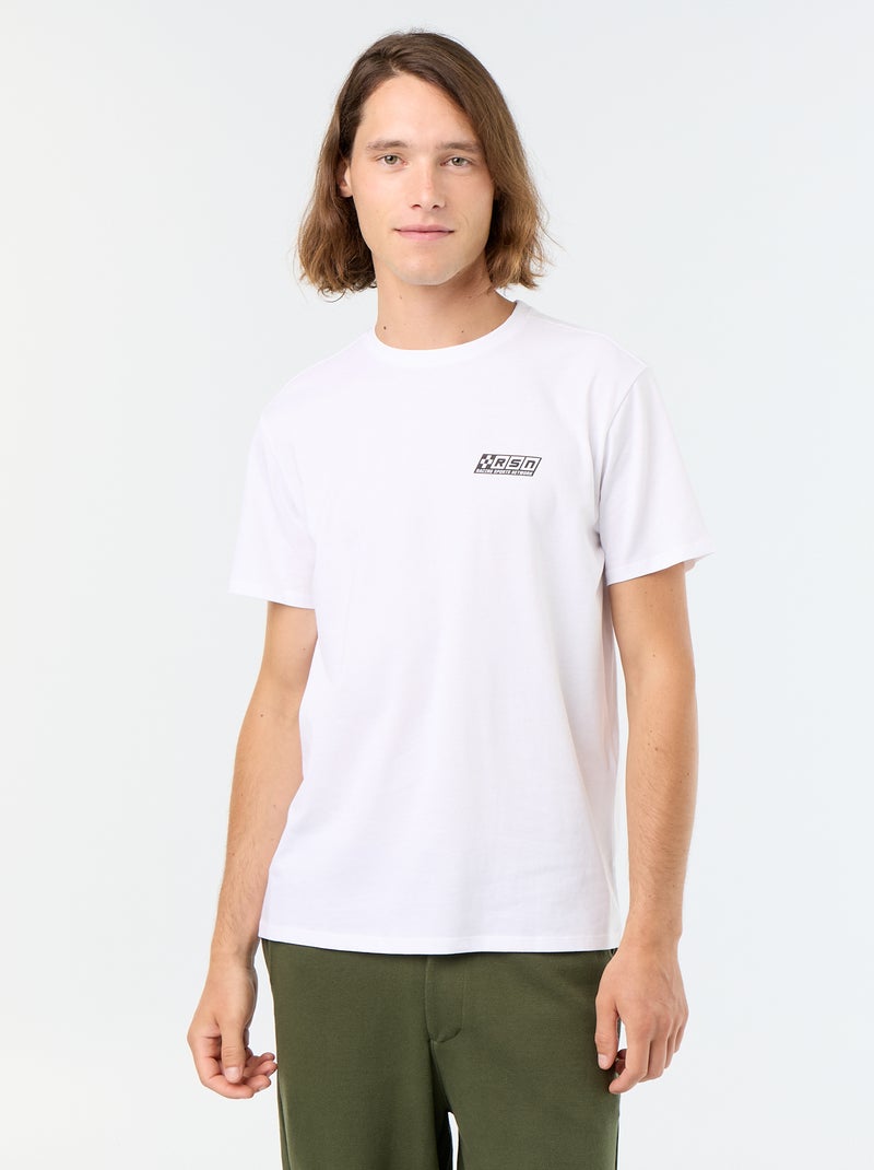 T-shirt 'Disney' 'Pixar' 'Flash McQueen' estampado à frente e atrás Branco - Kiabi