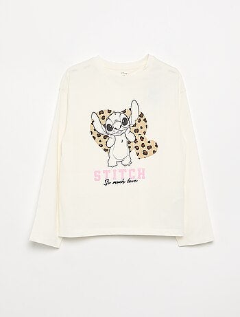 T-shirt \'Disney\' \'Stitch\' de manga comprida