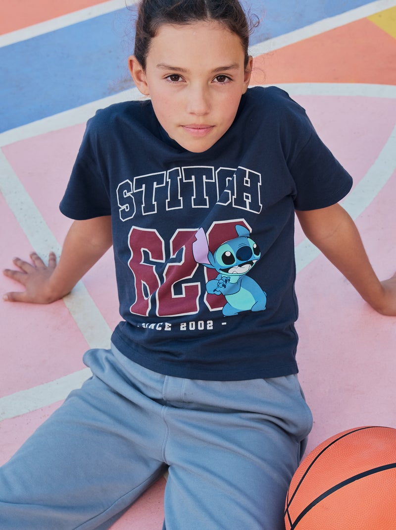 T-shirt 'Disney' 'Stitch' de manga curta Azul - Kiabi