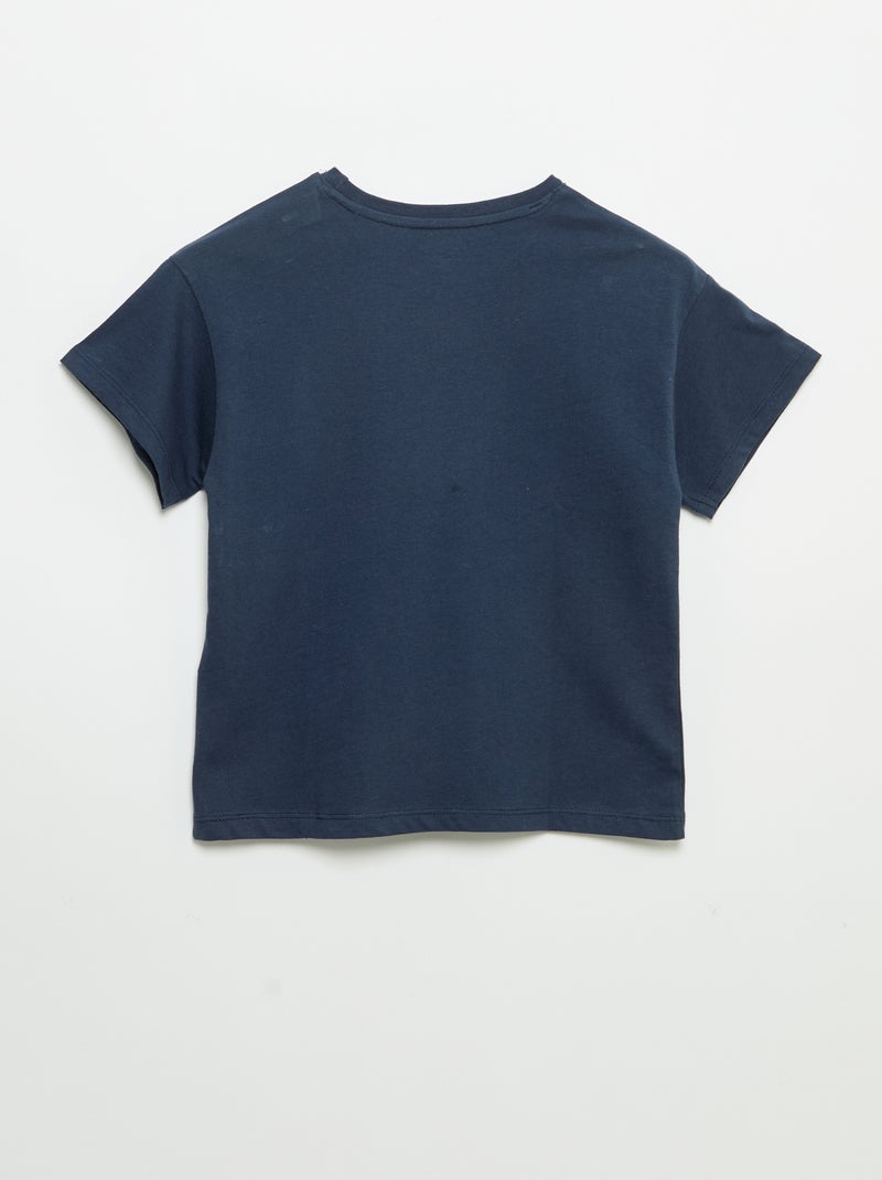 T-shirt 'Disney' 'Stitch' de manga curta Azul - Kiabi