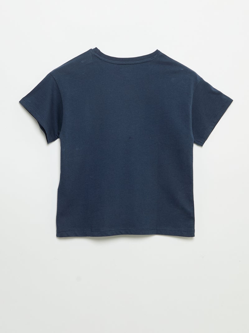 T-shirt 'Disney' 'Stitch' de manga curta Azul - Kiabi